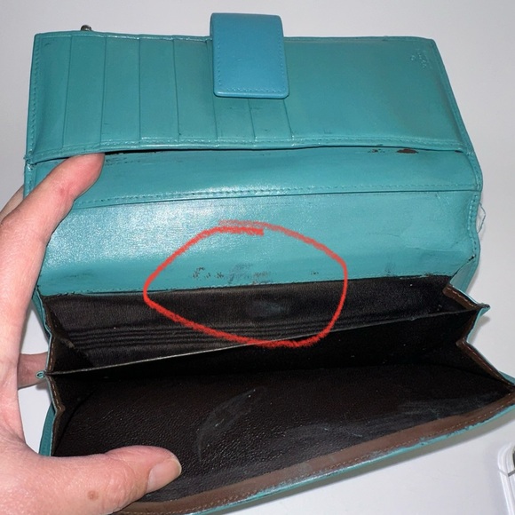 GUCCI GG Aqua Trim Monogram Wallet on Chain w/ auth cert - Picture 5 of 12